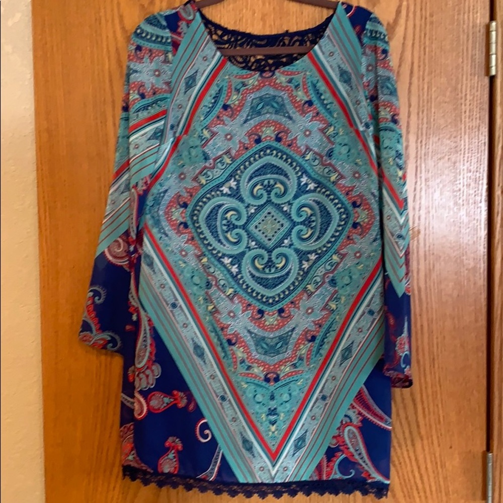 Printed Long-sleeved Mini dress